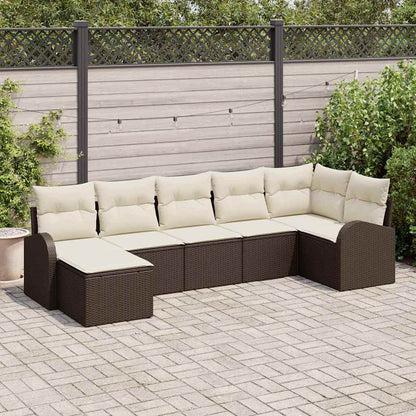Havesofa Sæt Med Pude 7 Dele Poly Rattan - Variant 3346128