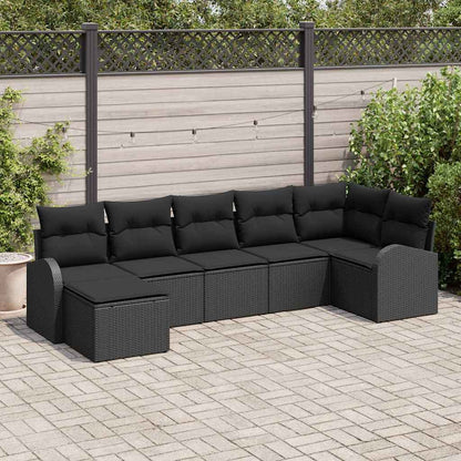 Havesofa Sæt Med Pude 7 Dele Poly Rattan - Variant 3346133