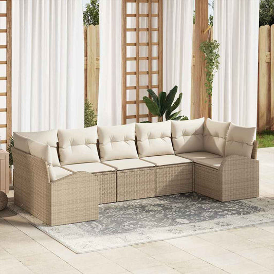 Havesofa Sæt 7 Stk. [syntetisk]: Poly Rattan - Hovedbillede