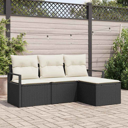Sofa Sæt Med Pude 4 Dele Polyrattan - Hovedbillede