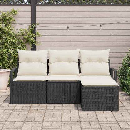 Sofa Sæt Med Pude 4 Dele Polyrattan - Billede 3