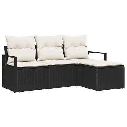 Sofa Sæt Med Pude 4 Dele Polyrattan - Billede 2