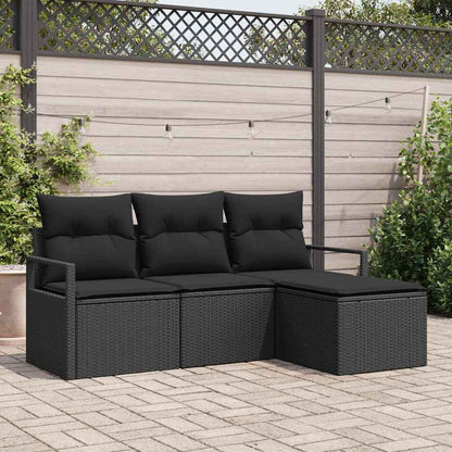 Sofa Sæt Med Pude 4 Dele Polyrattan
