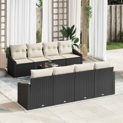Sofa Sæt Med Pude Med Pude 9 Dele Polyrattan - Hovedbillede