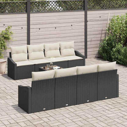 Sofa Sæt Med Pude Med Pude 9 Dele Polyrattan - Billede 3