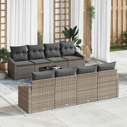Sofa Sæt Med Pude Med Pude 9 Dele Polyrattan - Variant 3346649