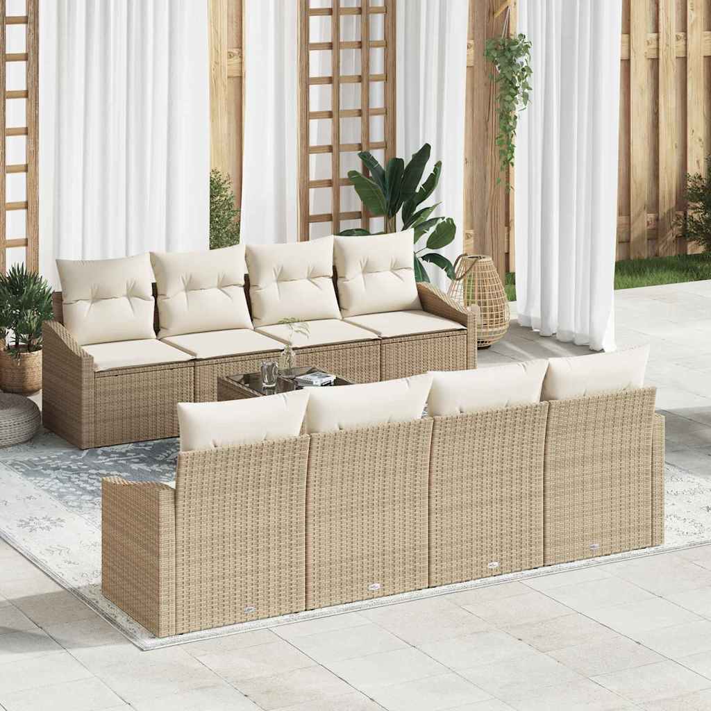 Sofa Sæt Med Pude Med Pude 9 Dele Polyrattan - Variant 3346651