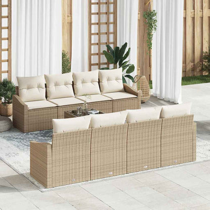 Sofa Sæt Med Pude Med Pude 9 Dele Polyrattan - Variant 3346651