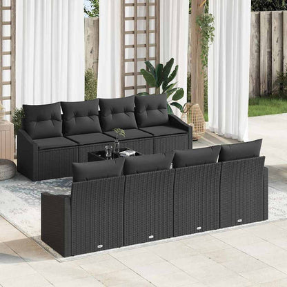 Sofa Sæt Med Pude Med Pude 9 Dele Polyrattan - Variant 3346653