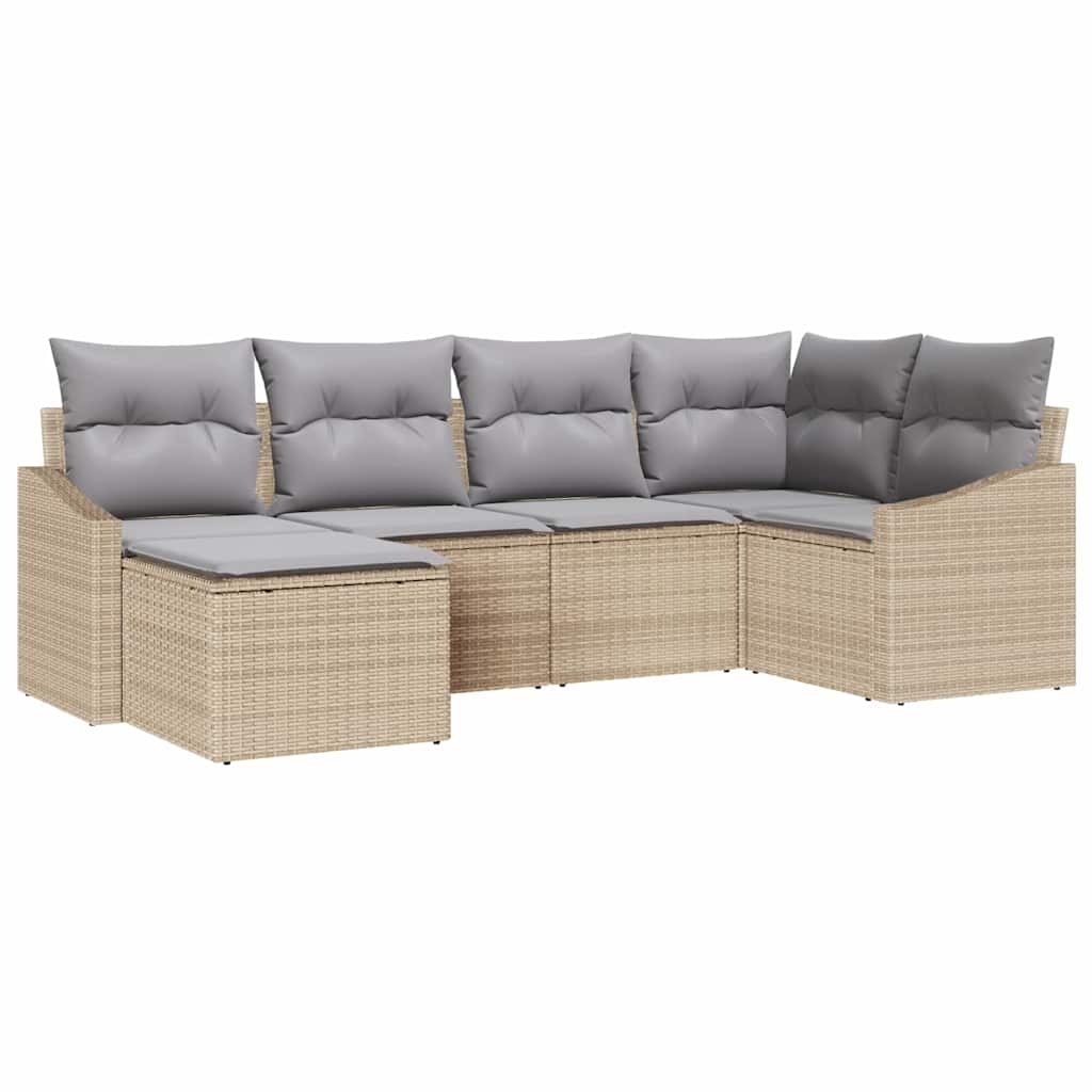 Sofa Sæt 6 Stk. Polyrattan - Billede 2