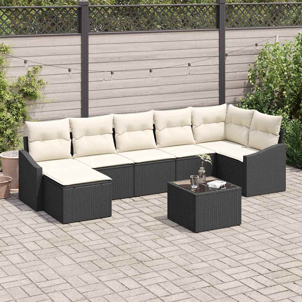 Sofa Sæt Med Pude 8 Dele Polyrattan - Hovedbillede