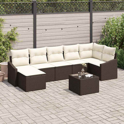Sofa Sæt Med Pude 8 Dele Polyrattan