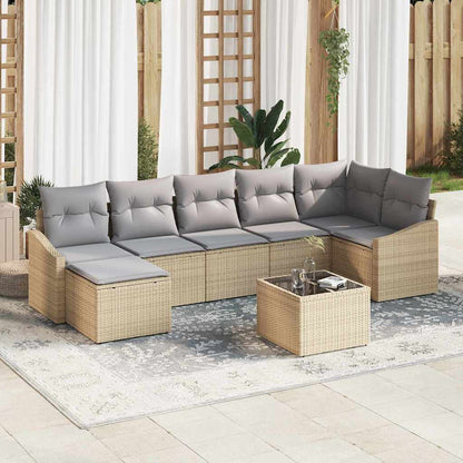 Sofa Sæt Med Pude 8 Dele Polyrattan