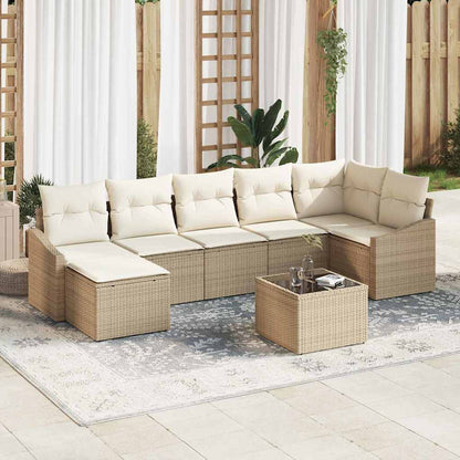 Sofa Sæt Med Pude 8 Dele Polyrattan