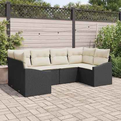 Sofa Sæt Med Pude 6 Dele Polyrattan - Hovedbillede