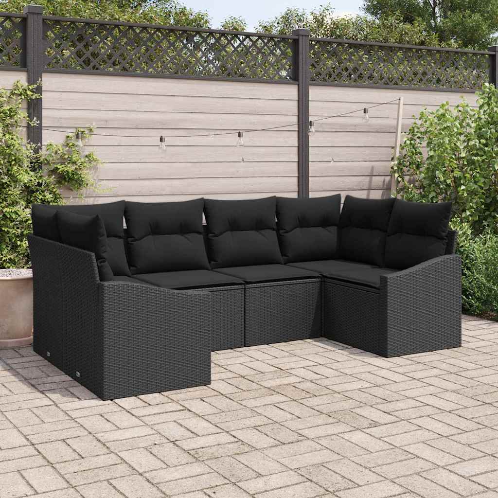 Sofa Sæt Med Pude 6 Dele Polyrattan