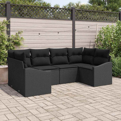 Sofa Sæt Med Pude 6 Dele Polyrattan