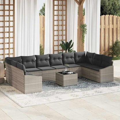 Sofa Sæt Med Pude 11 Dele Polyrattan