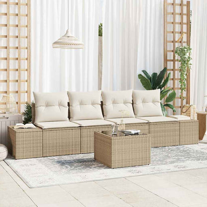 Sofa Sæt Med Pude Med Pude 5 Dele Polyrattan