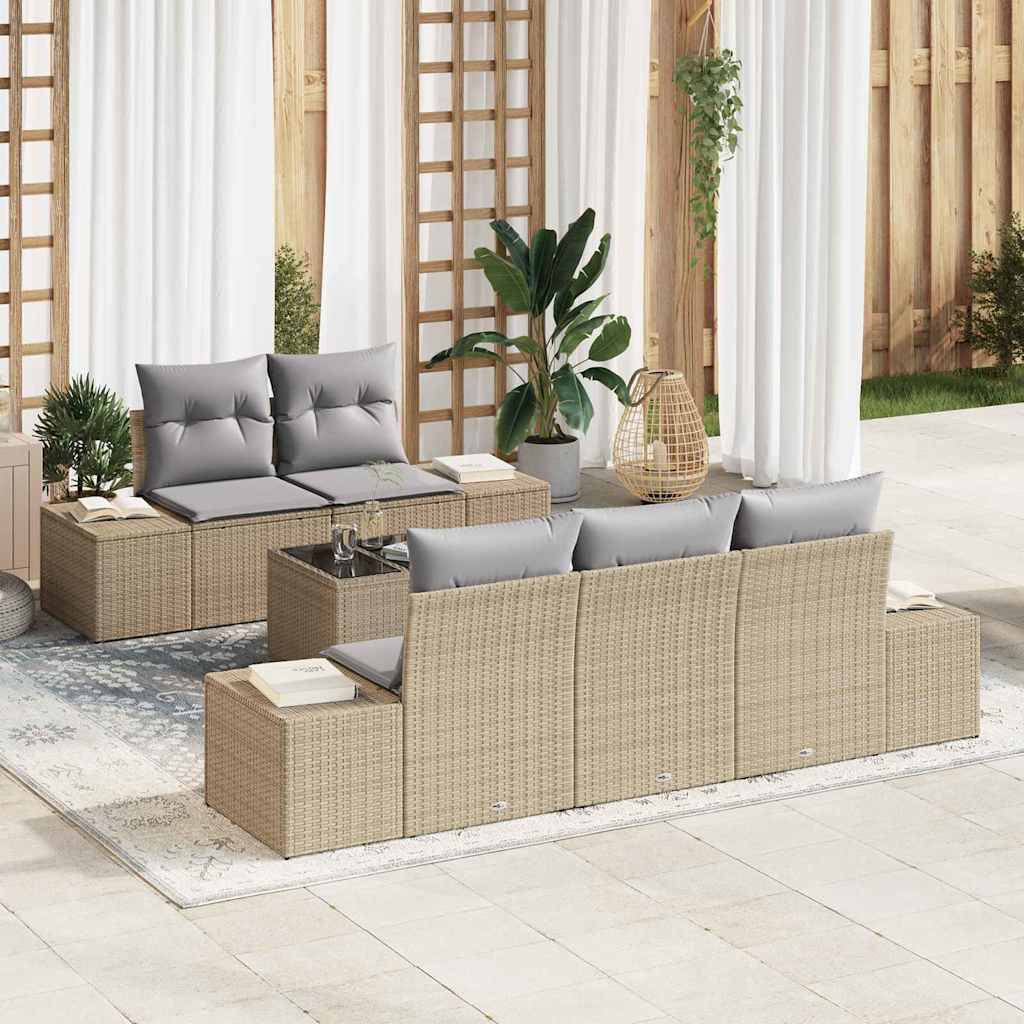 Havesofa Sæt Med Pude Polyrattan