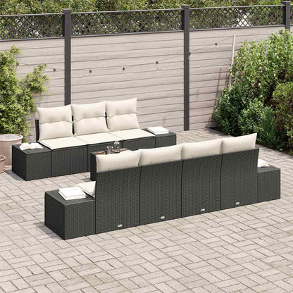 Havesofa Sæt Med Pude 8 Dele Polyrattan - Billede 3