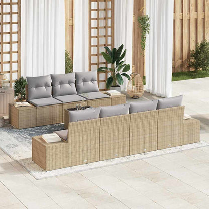 Havesofa Sæt Med Pude 8 Dele Polyrattan