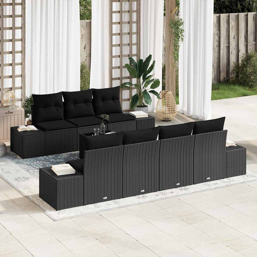 Havesofa Sæt Med Pude 8 Dele Polyrattan