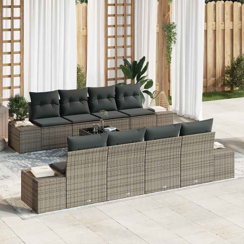 Havesofa Sæt Med Pude 7 Dele Polyrattan - Variant 3346989