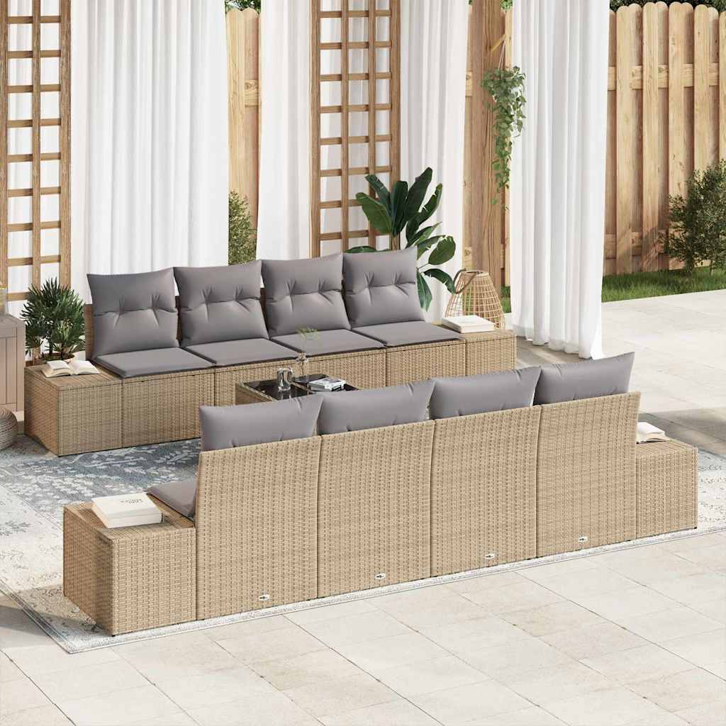 Havesofa Sæt Med Pude 7 Dele Polyrattan - Variant 3346990