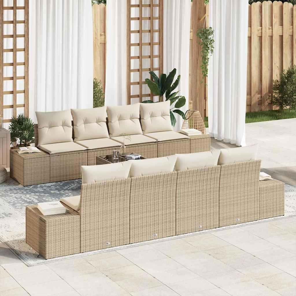 Havesofa Sæt Med Pude 7 Dele Polyrattan - Variant 3346991