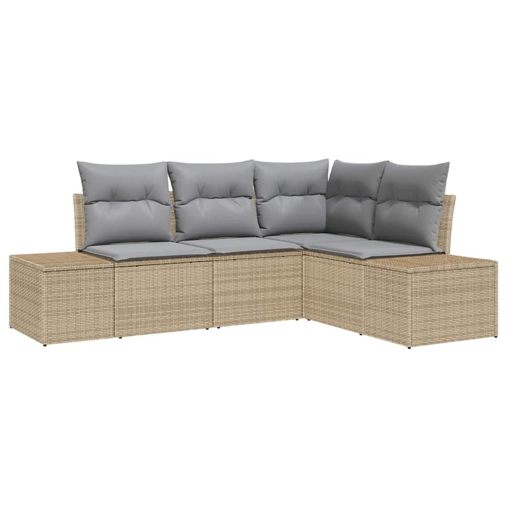 Havesofa Sæt 4 Stk. Polyrattan - Billede 2