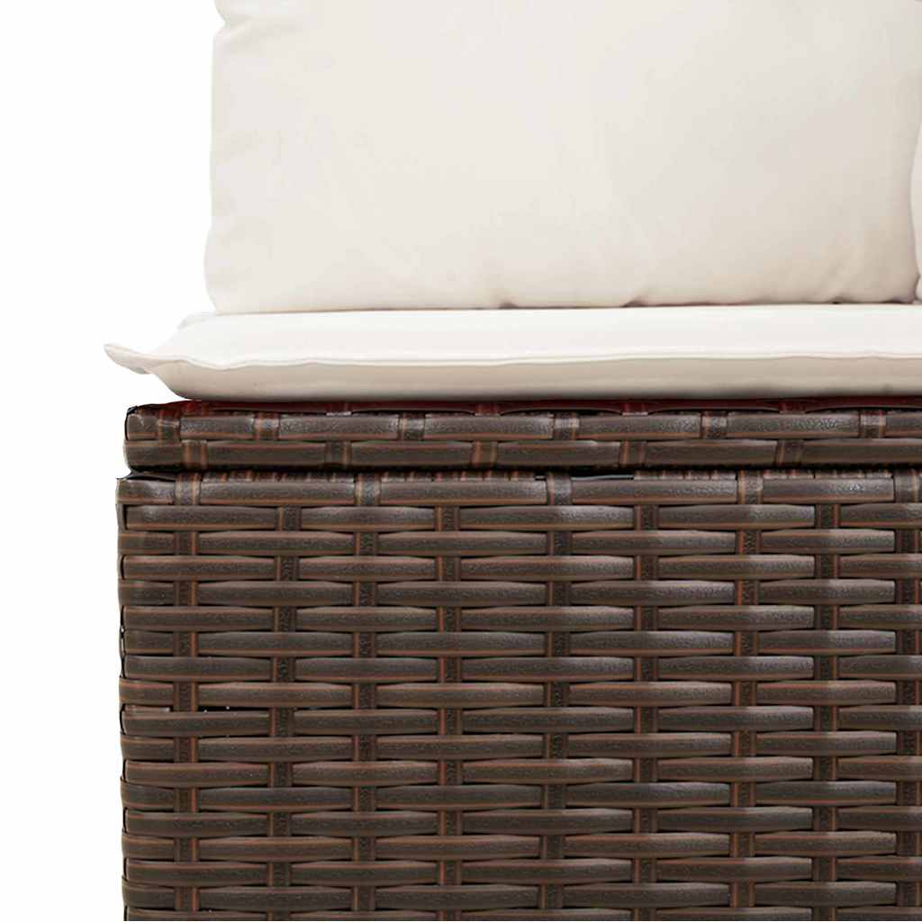 Havesofa Sæt 5 Dele Polyrattan - Billede 7