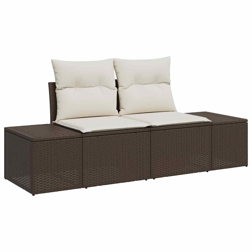 Havesofa Sæt 5 Dele Polyrattan - Billede 4