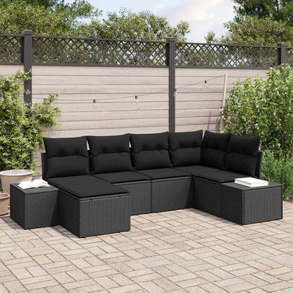 Havesofa Sæt Med Pude 6 Dele Polyrattan - Variant 3347133