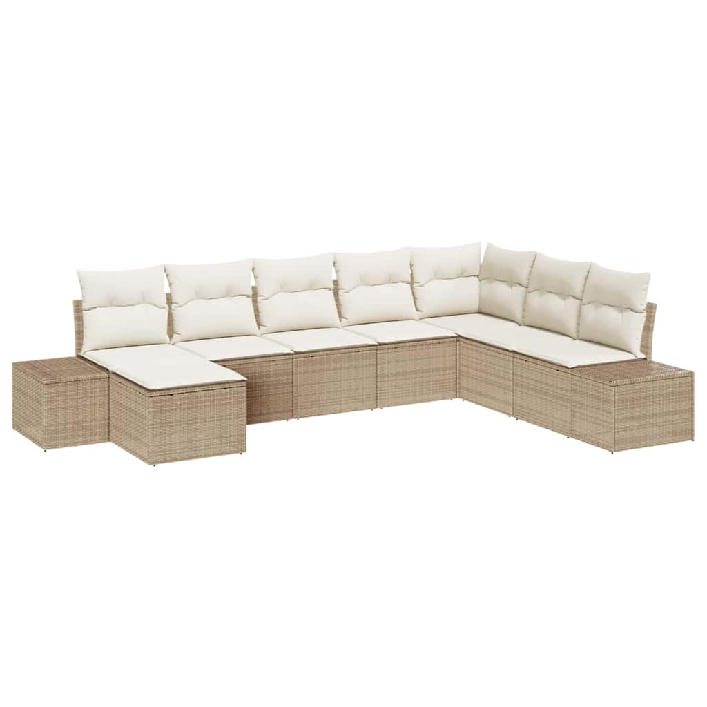 Havesofa Sæt Med Pude 8 Dele Polyrattan - Billede 2