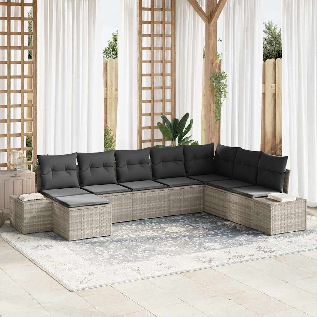 Havesofa Sæt Med Pude 8 Dele Polyrattan - Variant 3347182