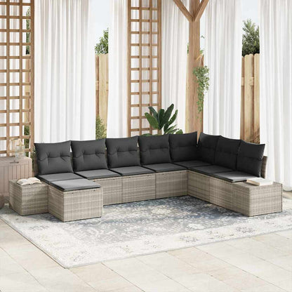 Havesofa Sæt Med Pude 8 Dele Polyrattan - Variant 3347182
