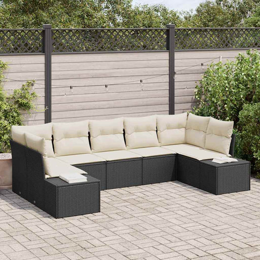 Havesofa Sæt Med Pude 7 Dele Polyrattan - Hovedbillede
