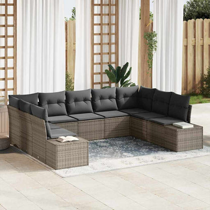 Havesofa Sæt Med Pude 9 Dele Polyrattan - Variant 3347219