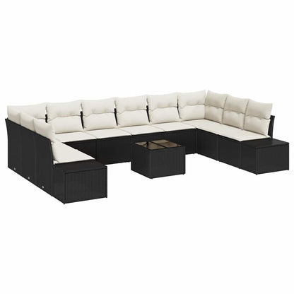 Havesofa Sæt Med Pude 11 Dele Polyrattan - Billede 2