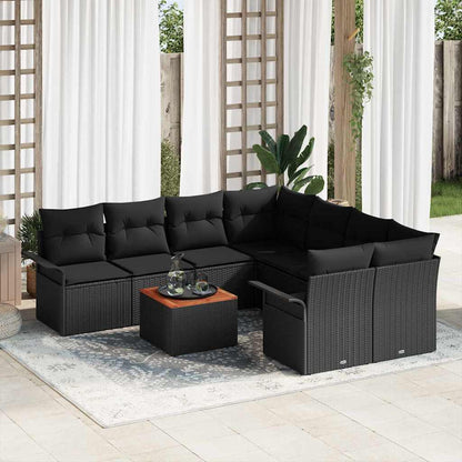 Havesofa Sæt Med Pude 9 Dele Polyrattan