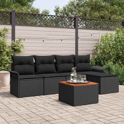 Havesofa Sæt Med Pude 6 Dele Polyrattan