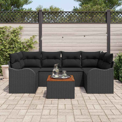 Havesofa Sæt Med Pude 7 Dele Polyrattan