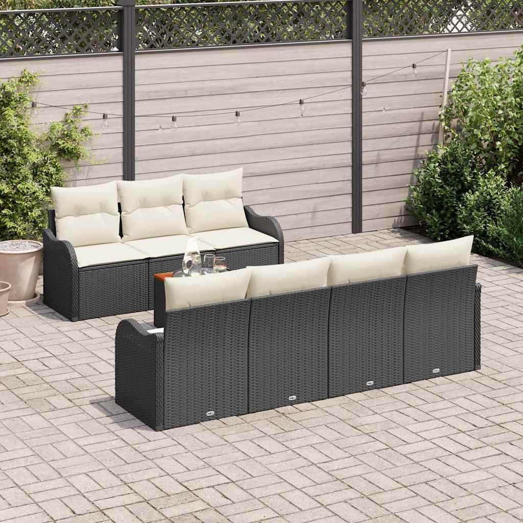 Havesofa Sæt Med Pude 8 Dele Polyrattan - Billede 3