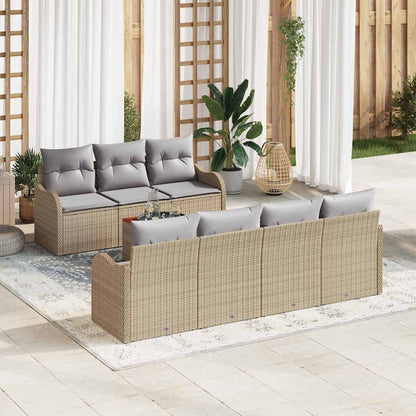 Havesofa Sæt Med Pude 8 Dele Polyrattan