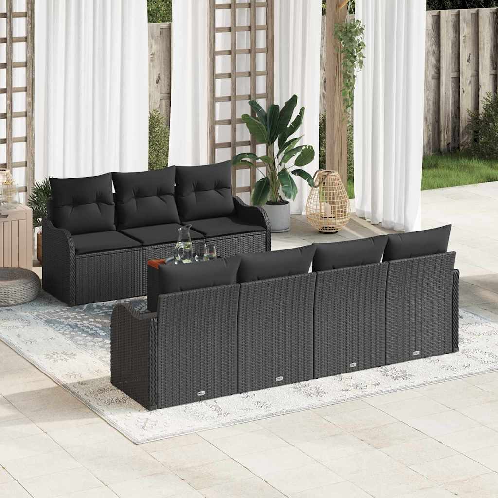 Havesofa Sæt Med Pude 8 Dele Polyrattan