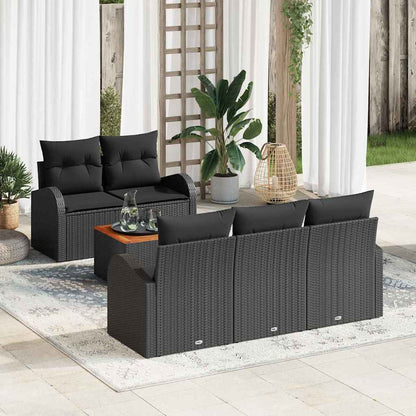 Havesofa Sæt Med Pude 6 Dele Polyrattan