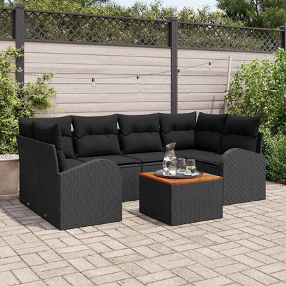 Havesofa Sæt Med Pude 7 Dele Polyrattan
