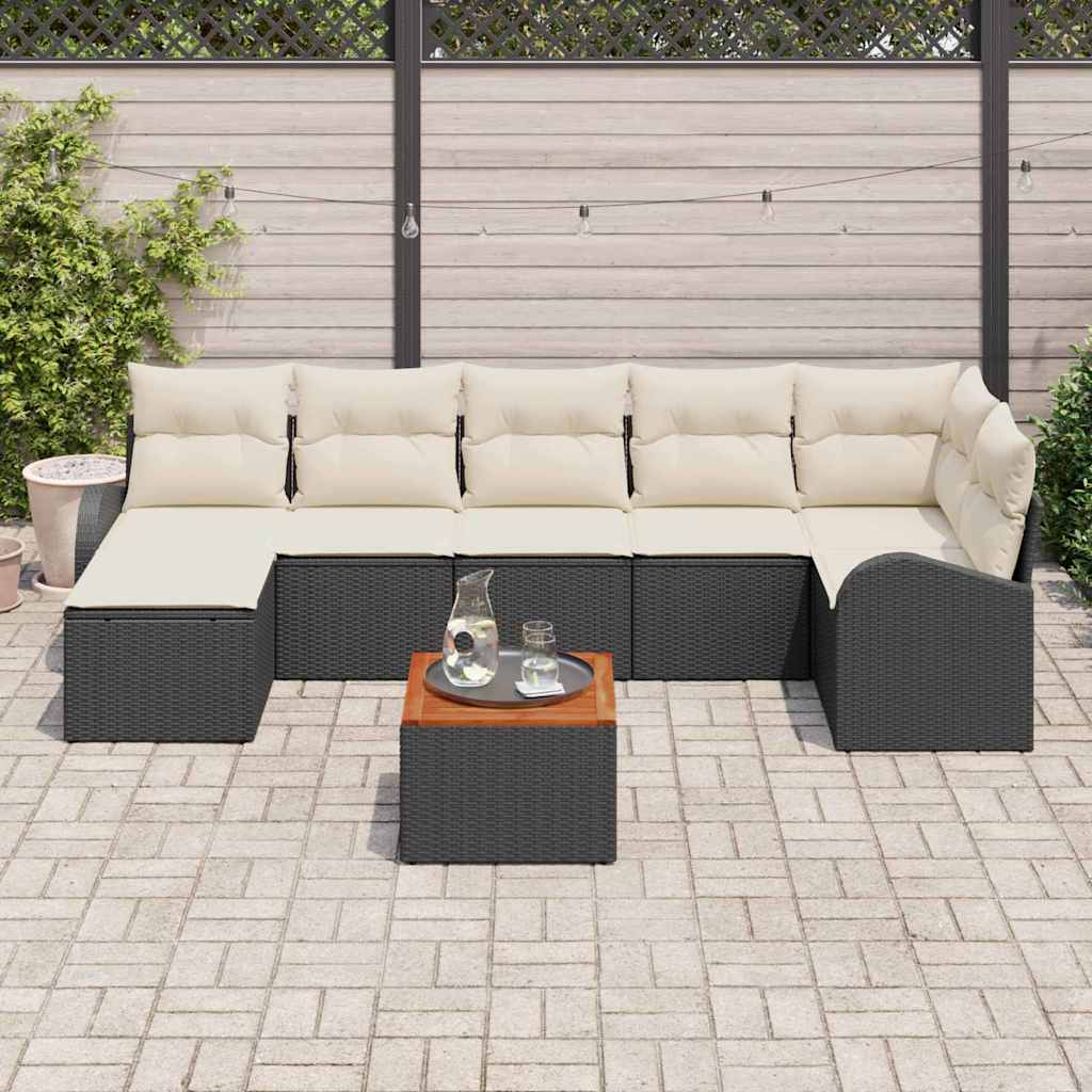 Havesofa Sæt Med Pude 8 Dele Polyrattan - Billede 3