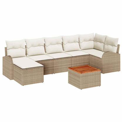 Havesofa Sæt Med Pude 8 Dele Polyrattan